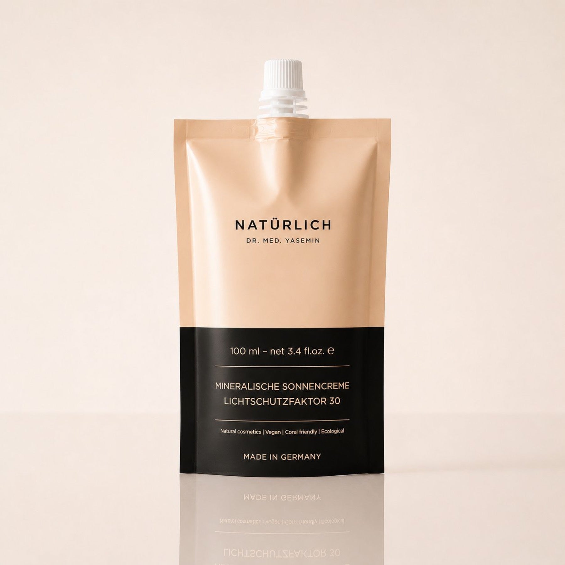 NATÜRLICH Wasserbasiertes Mineral Sonnencreme LSF30 Nachfüllbeutel